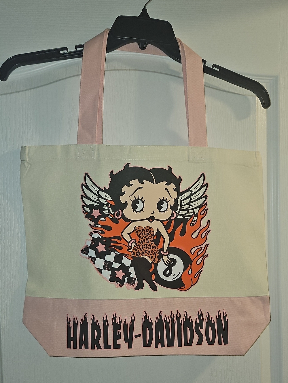 Canvas Betty Boop Graphic Tote New